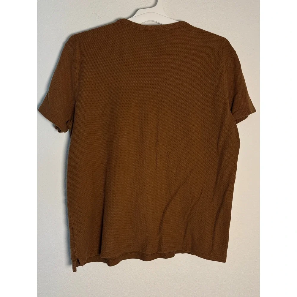 H&M New York City Boroughs Graphic T-Shirt Mens Medium Brown Waffle‎ Knit Tee